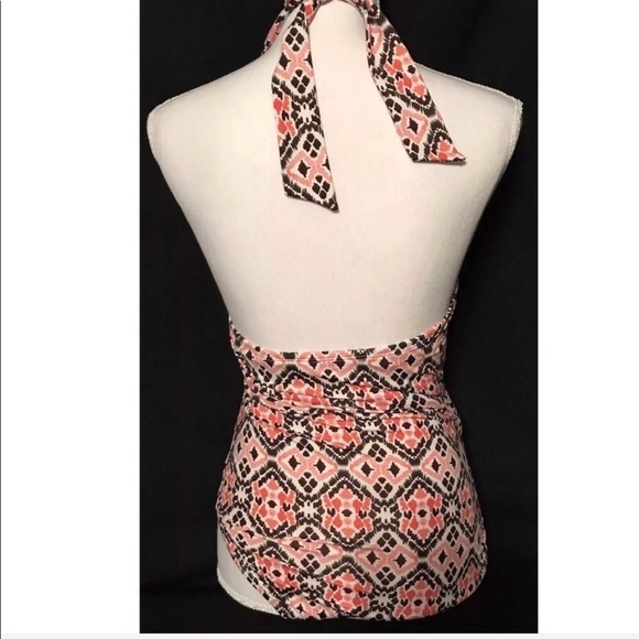 Merona One Piece Halter Bathing Swimsuit SP New - Picture 2 of 7